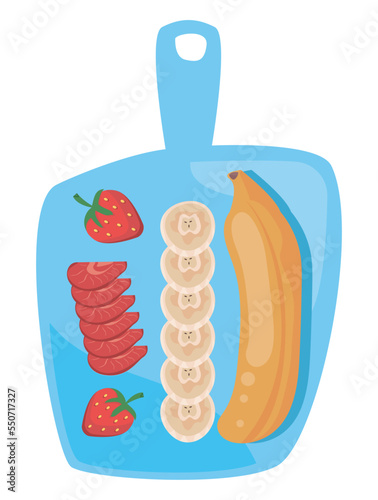 fresh fruit in kitchenboard