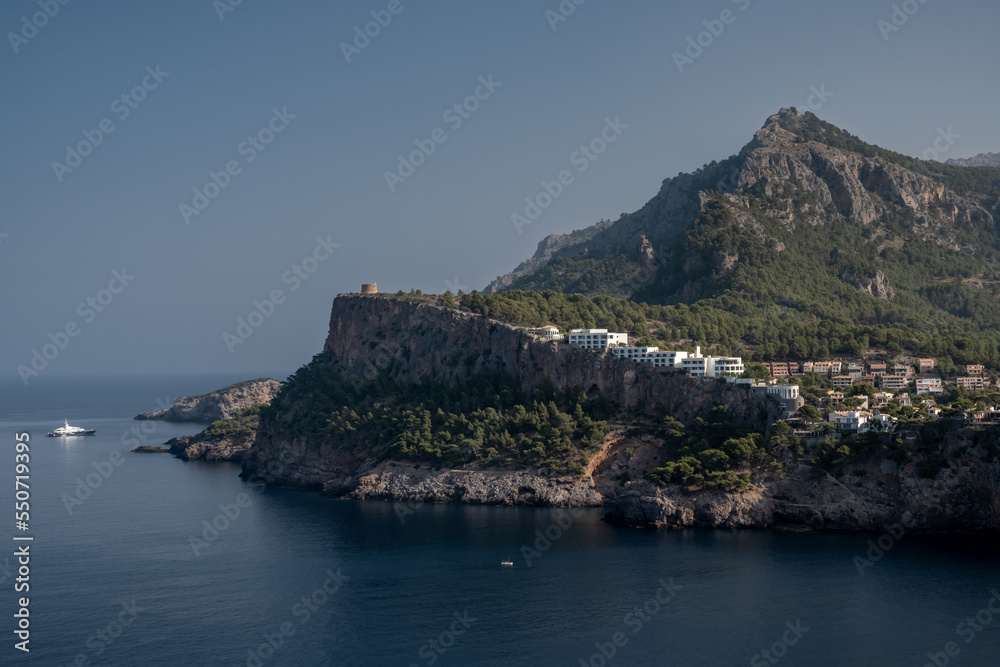 Impressive cliffs in the Balearic Islands with morning light