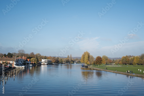 Autumn day in River Thames in Henley-on-Thames, United Kingdom, Europe