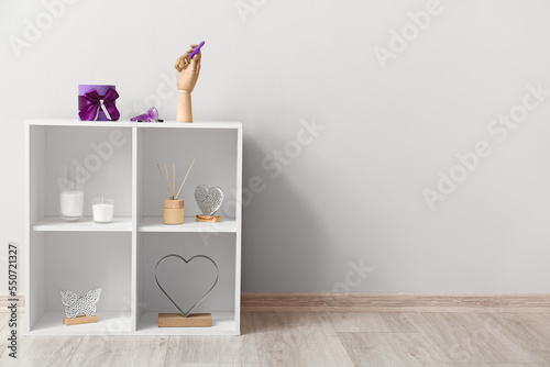 Shelving unit with sex toys...