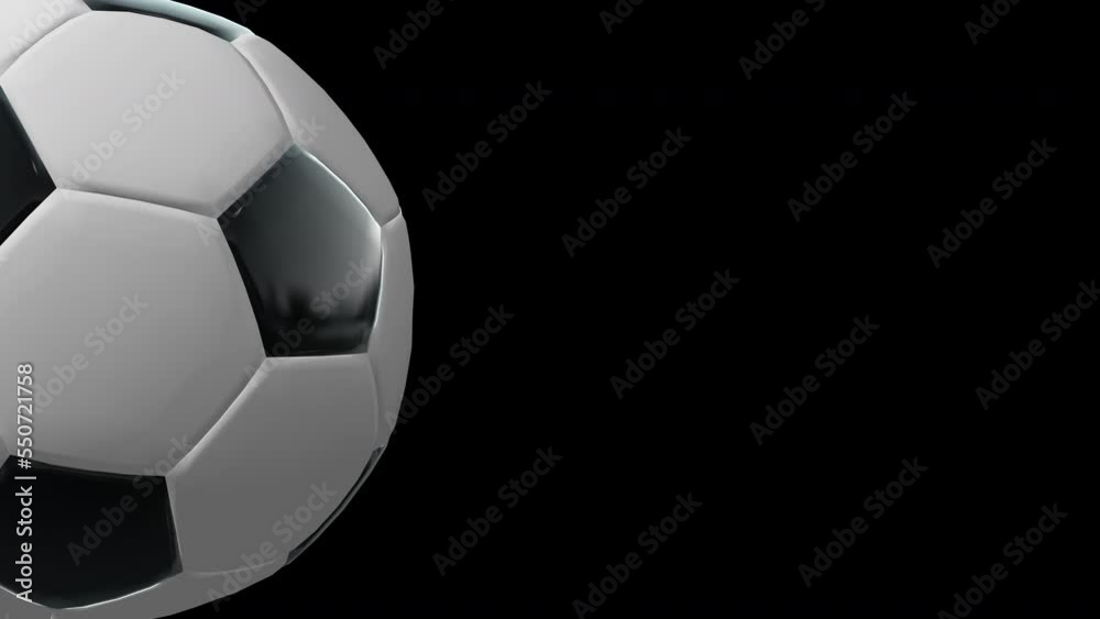 Football - Soccer Ball Background With Alpha Channel 4K Football - Soccer Ball Background With Alpha Channel 4K