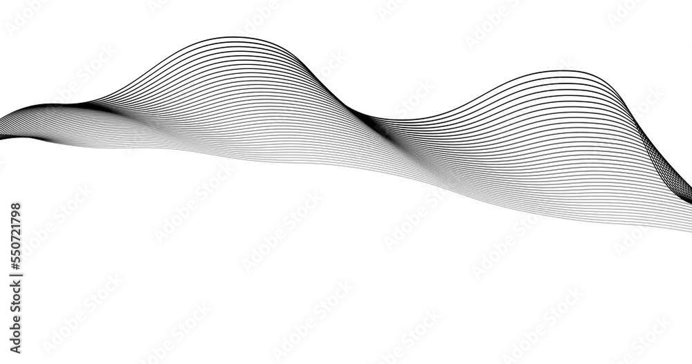 Curve wave seamless pattern. Thin line wavy abstract vector background. Curve wave seamless pattern. Line art striped graphic template. wave abstract lines stream 4K background loop