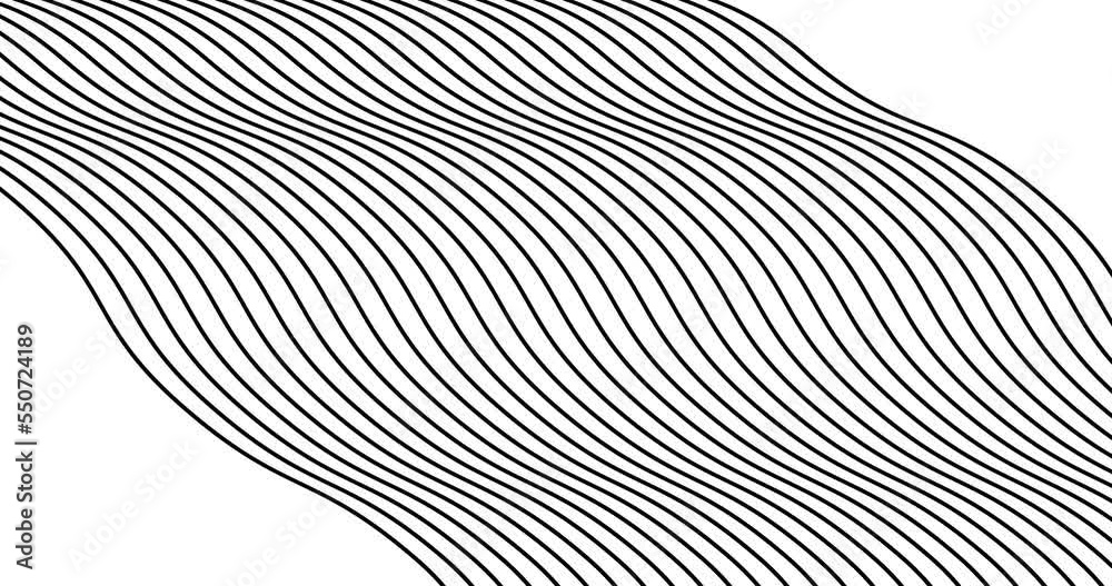 Curve wave seamless pattern. Thin line wavy abstract vector background. Curve wave seamless pattern. Line art striped graphic template. wave abstract lines stream 4K background loop