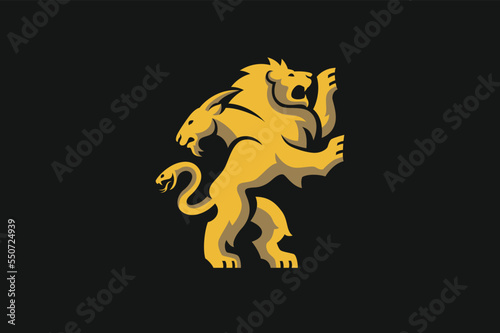 Symbol of Chimera, a Hybrid Monster made up of the body parts of a Lion, a Goat, and a Snake