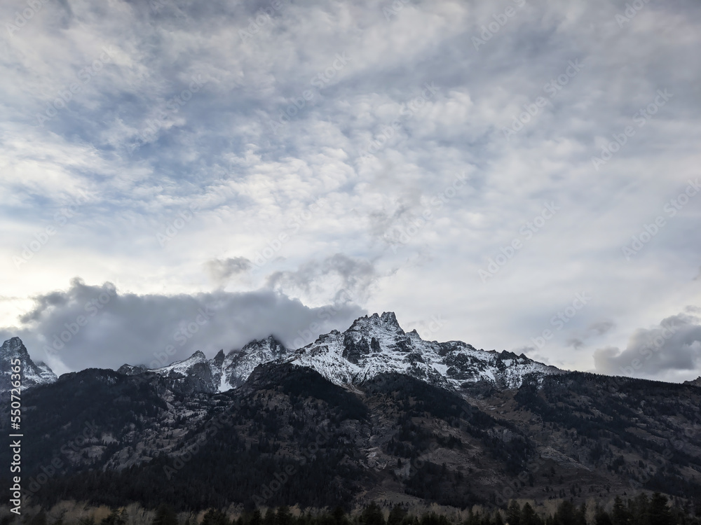 Snow Capped Grand Teton Mountains in the Winter