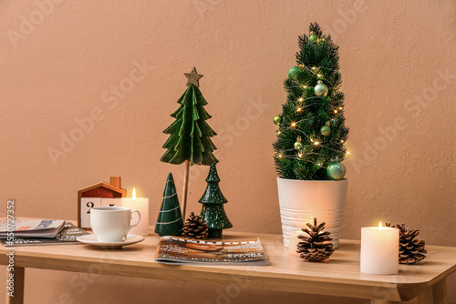 Small Christmas trees with ...