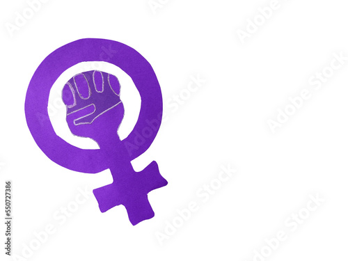 Obraz na plátne Representative symbol of feminism on transparent background