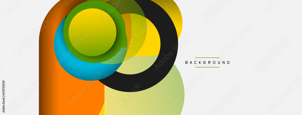 Circle and round shapes abstract background. Vector illustration for wallpaper banner background or landing page Circle and round shapes abstract background. Vector illustration for wallpaper banner background or landing page