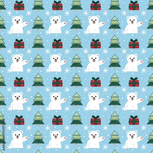 Christmas doodle drawing seamless pattern illustration