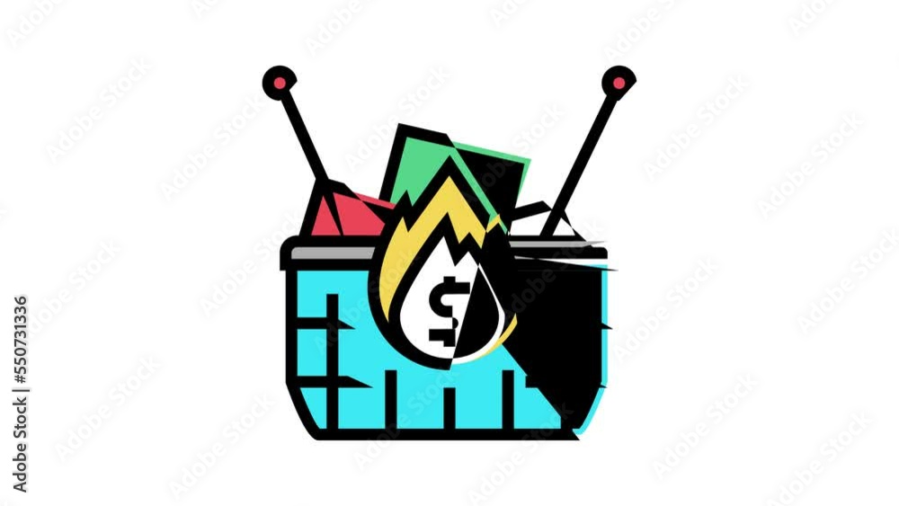 food asset inflation color icon animation food asset inflation color icon animation