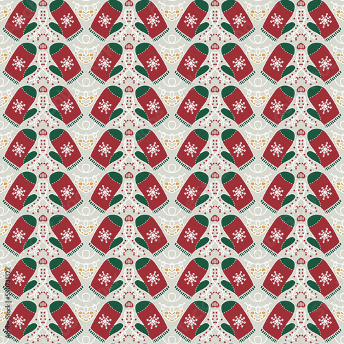 Christmas doodle drawing seamless pattern illustration