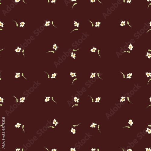 Seamless cute floral vector pattern background. Flower pattern 