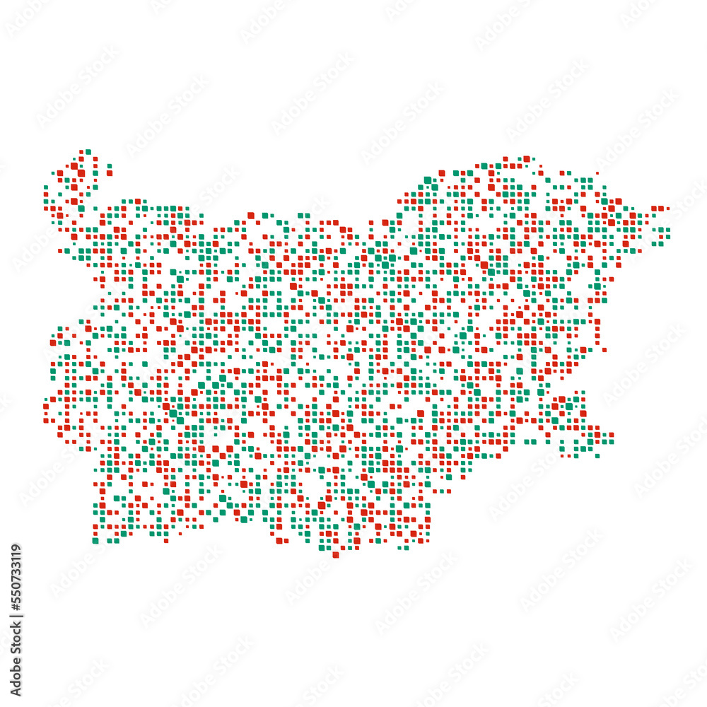 Bulgaria Silhouette Pixelated pattern illustration