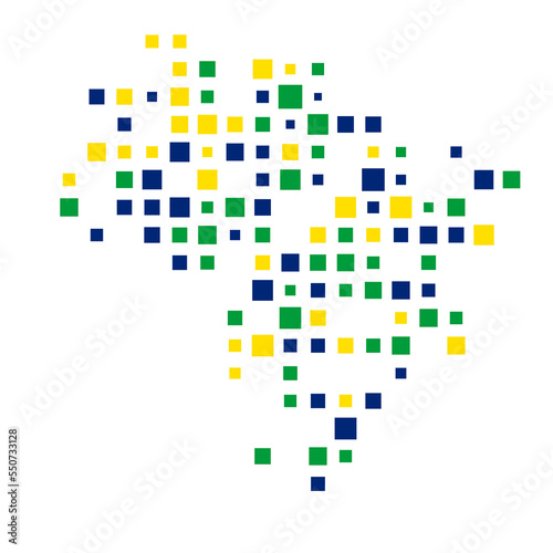 Brazil Silhouette Pixelated pattern illustration