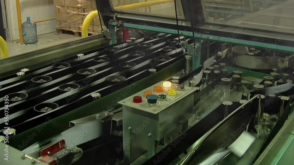 Automated Mail Sorting System Working at Postal Facility - Close Up ...