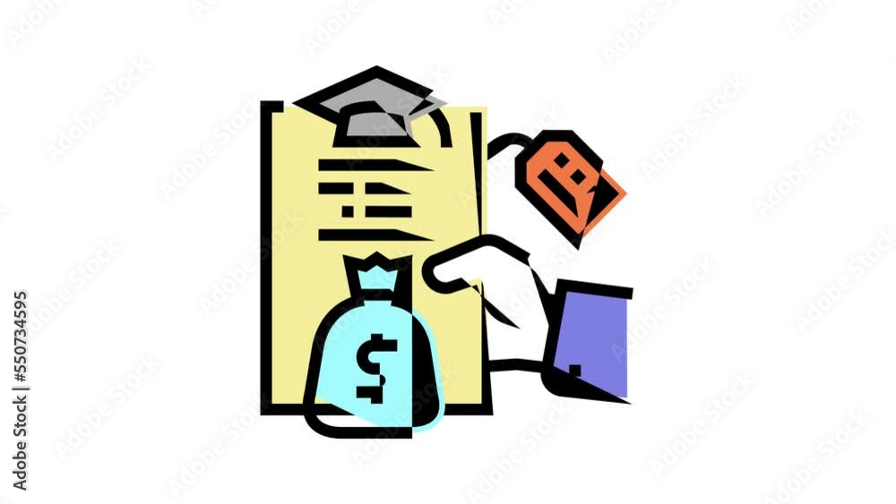 student loan color icon animation student loan color icon animation