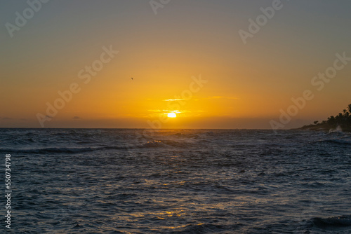 sunset over the sea