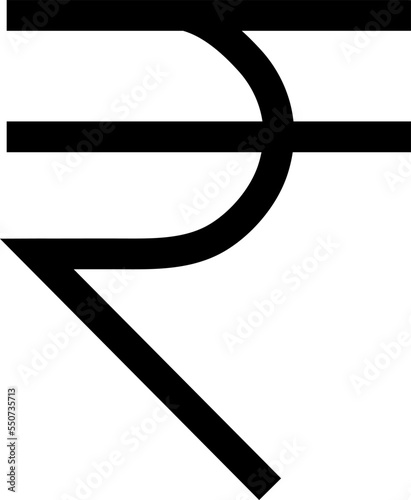 Indian Rupee Currency Symbol Icon Vector Logo Design Template on white background..eps