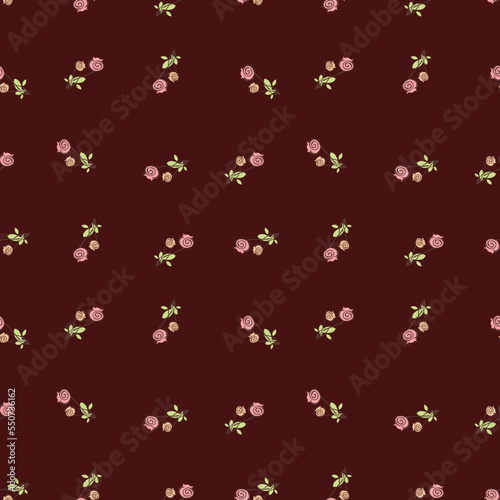 Elegant seamless pattern with tulip flowers, design elements. Floral pattern for invitations, cards, print, gift wrap, manufacturing, textile, fabric, wallpapers. Continuous line art style