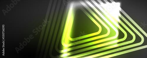 Neon glowing techno lines, hi-tech futuristic abstract background template. Vector illustration for wallpaper, banner, background, leaflet, catalog, cover, flyer