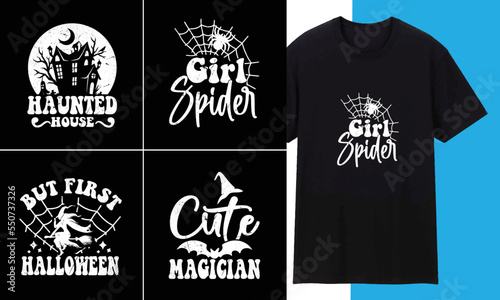 Halloween Creative T shirt Design Bundle photo