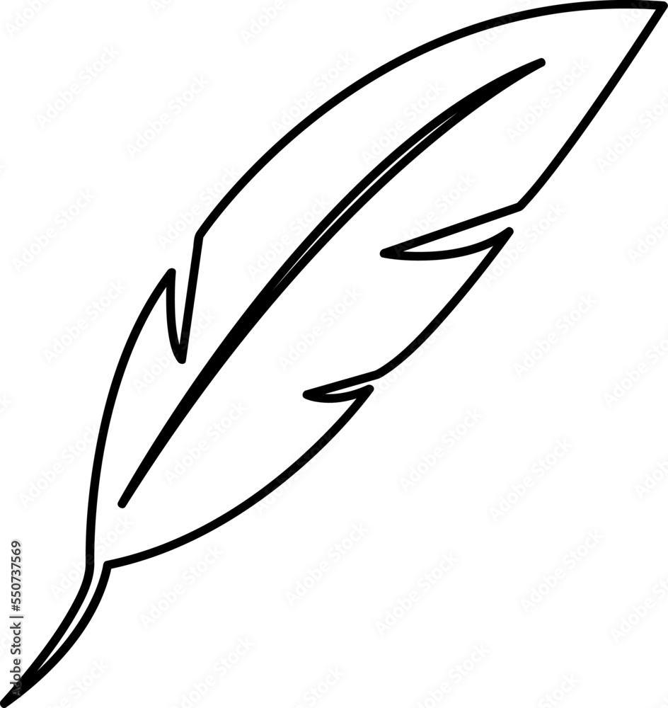 Fototapeta premium Feather icon trendy design template on white background..eps