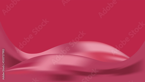 Abstract modern Viva Magenta background with liquid waves. Innovation technology concept. Luxury backdrop. Geometric modern digital wallpaper. Copy space. Trendy color of 2023 year. Art fractal.