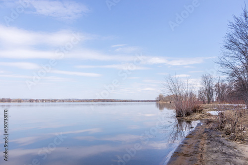 Beautiful winter landscape at the ravine Petrie Island  Ottawa