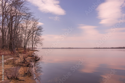 Beautiful winter landscape at the ravine Petrie Island  Ottawa