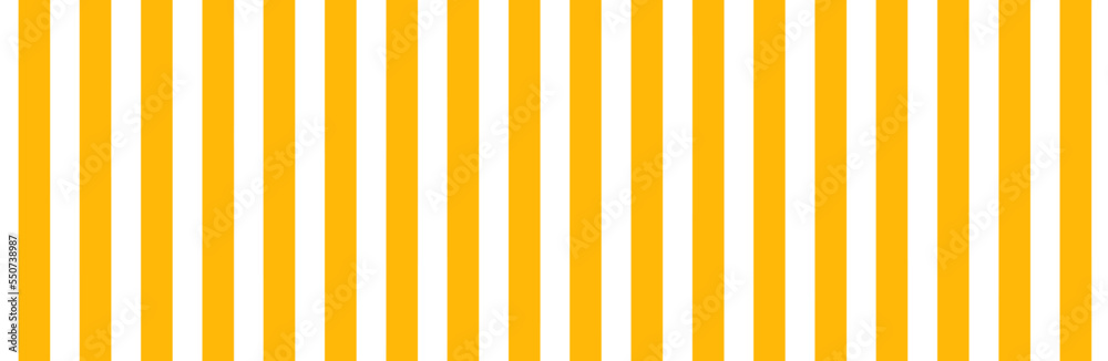 Orange vertical stripes on white background. Straight lines pattern for backdrop and wallpaper template. Realistic lines with repeat stripes texture. Simple geometric background, vector illustration - obrazy, fototapety, plakaty 
