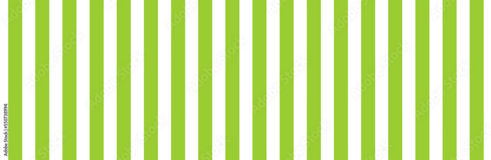 Green vertical stripes on white background. Straight lines pattern for backdrop and wallpaper template. Realistic lines with repeat stripes texture. Simple geometric background, vector illustration - obrazy, fototapety, plakaty 
