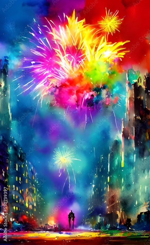 I am watching the new year's fireworks. They are so beautiful. The colors are amazing. I can't believe how lucky I am to be able to see them.