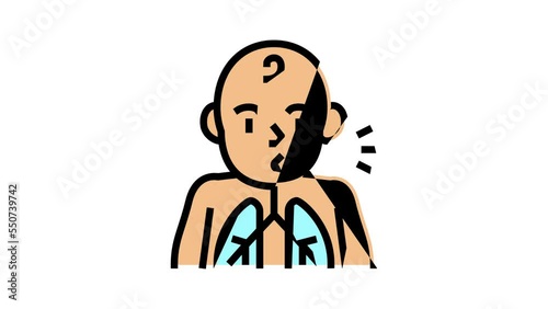 cough reflex color icon animation photo