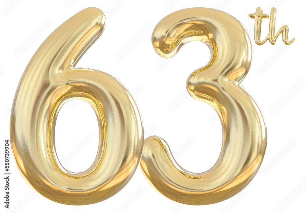 63th anniversary numbers gold celebrate number 63th anniversary numbers gold celebrate number