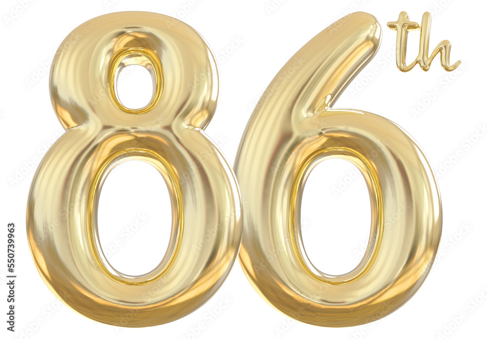 86th anniversary numbers gold celebrate number 86th anniversary numbers gold celebrate number