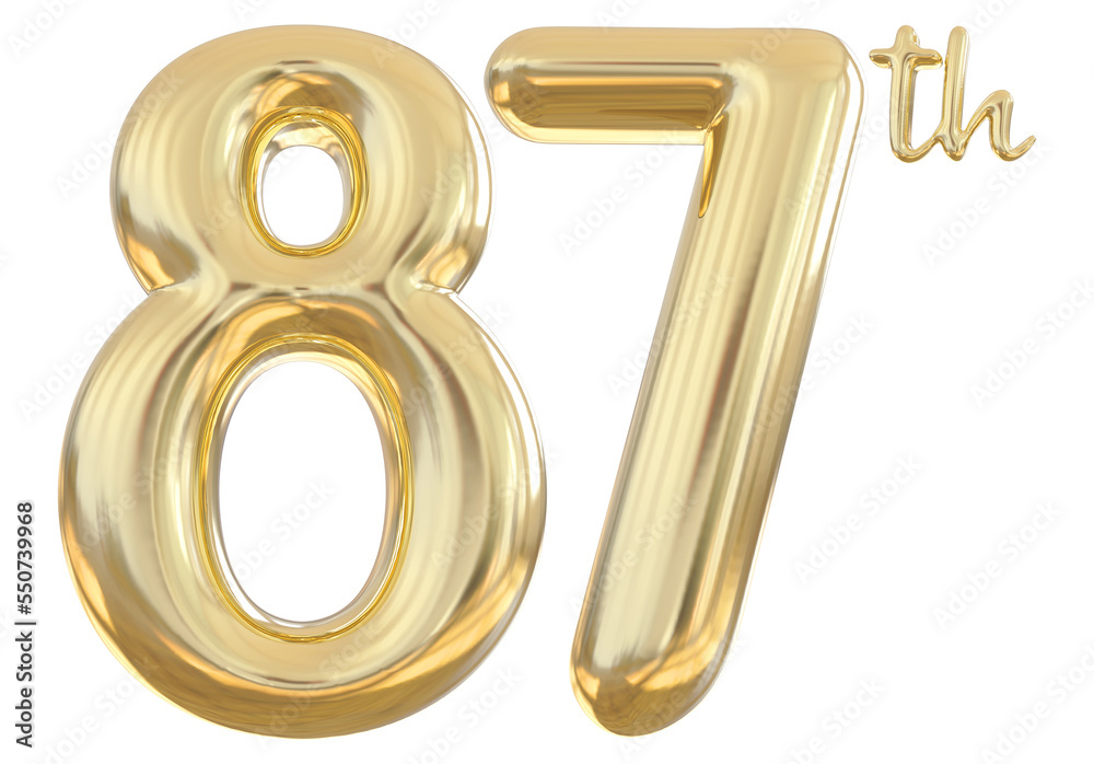 87th anniversary numbers gold celebrate number 87th anniversary numbers gold celebrate number