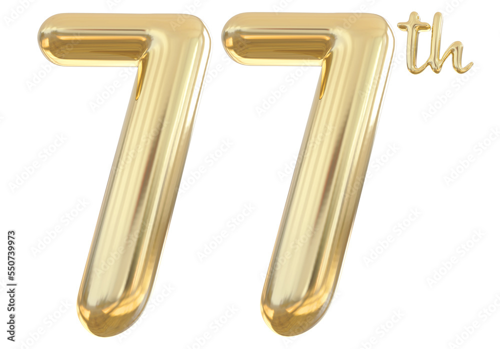 77th anniversary numbers gold celebrate number 77th anniversary numbers gold celebrate number