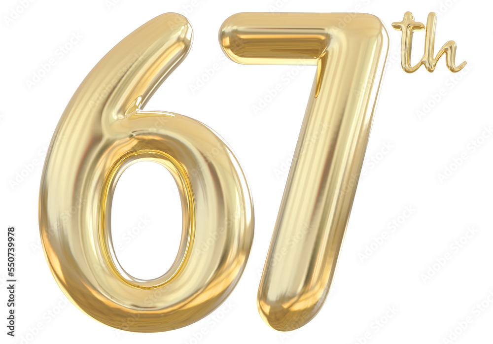 67th anniversary numbers gold celebrate number 67th anniversary numbers gold celebrate number
