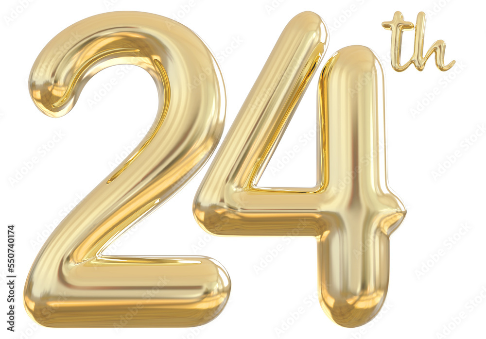 24th anniversary numbers gold celebrate number 24th anniversary numbers gold celebrate number
