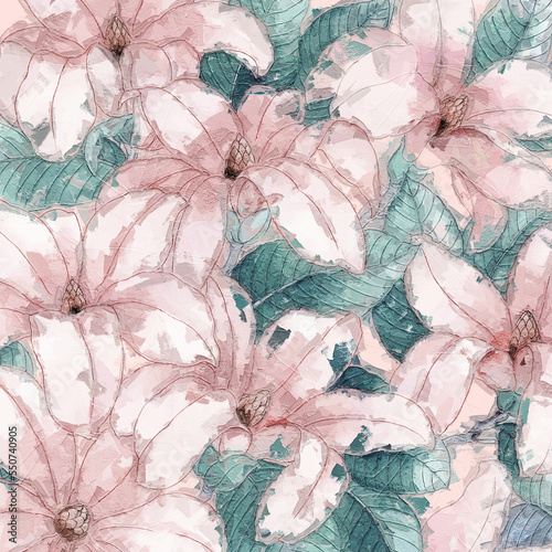 Beautiful abstract floral rose illustration