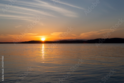 beautiful sunset on the bay