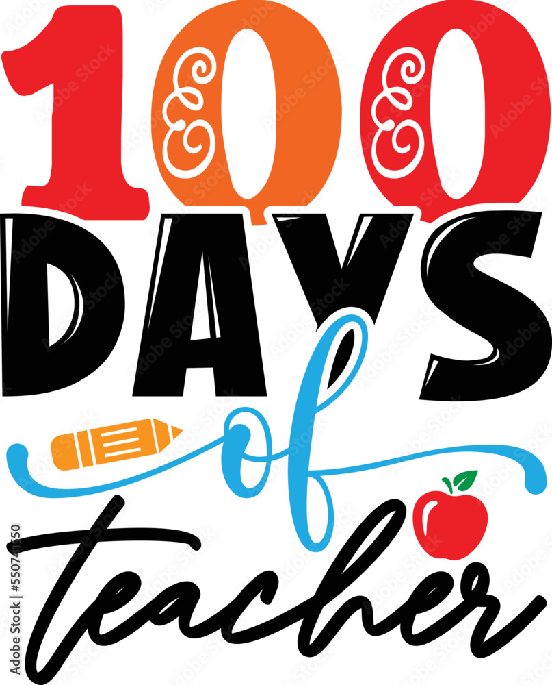 100 days of school SVG design