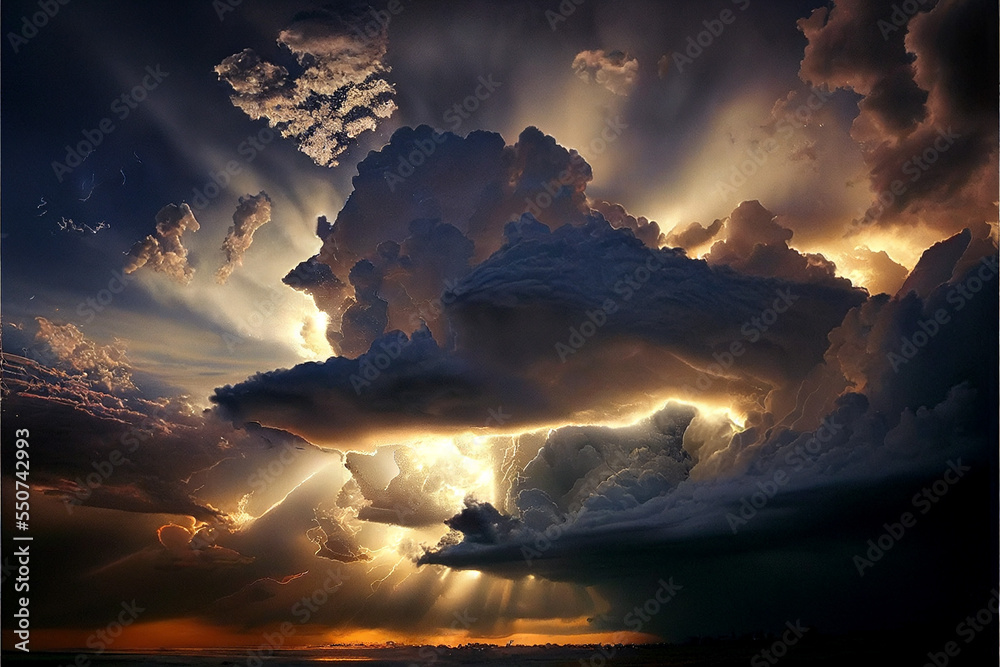 Fototapeta premium Inspiring sky after the storm
