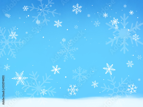 Christmas winter background with snowflakes blue cold snowy banner card presentation vector png