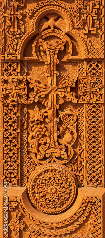 Stockfoto Khachkar, also known as khatchkar or Armenian cross-stone is ...