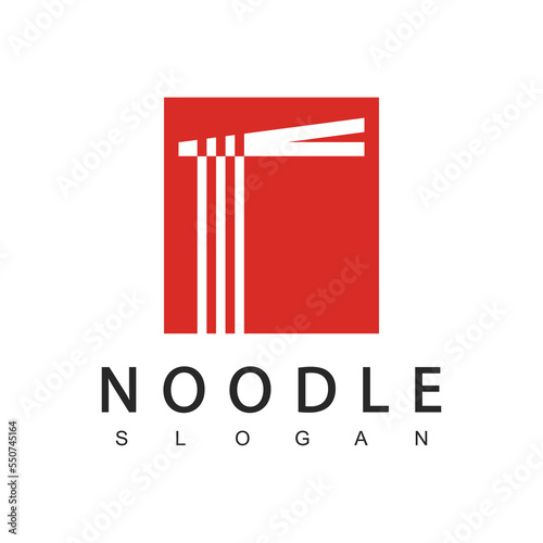 Noodle Logo Vector. Logo template suitable for Japanese And Italian restaurants