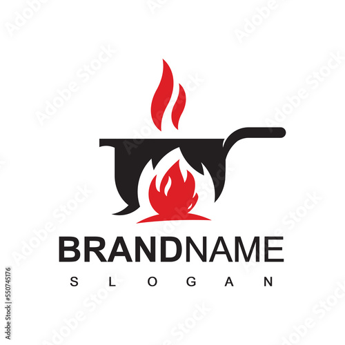 Cooking logo design template. Icon or symbol for design menu restaurant. Vector illustration