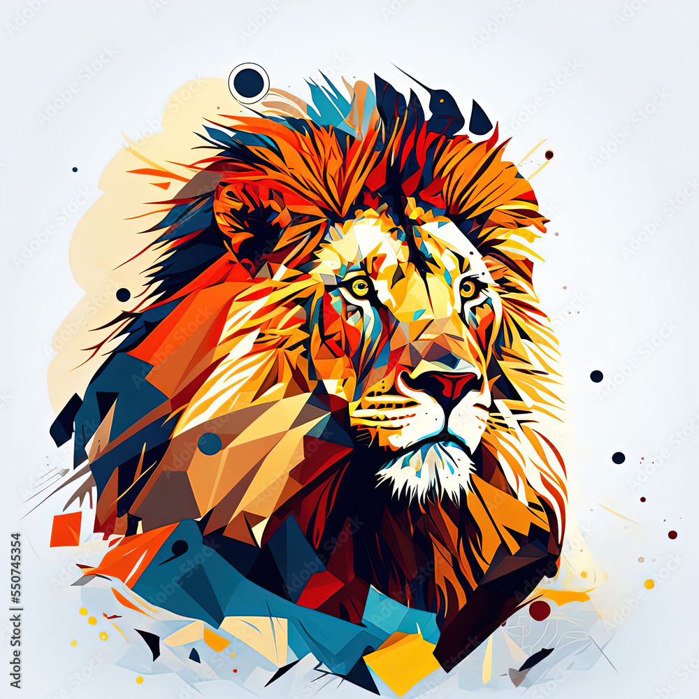 Abstract Lion Artwork | Midjourney Generative AI 