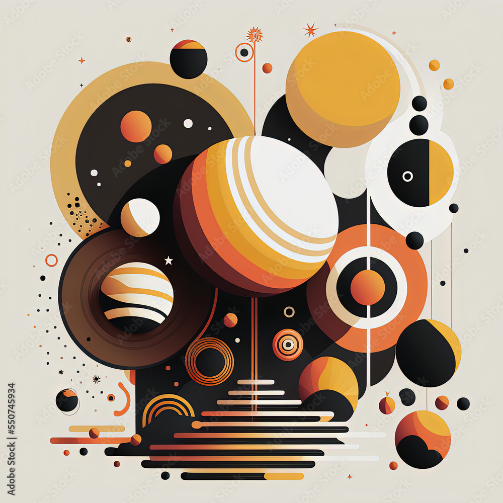 Fototapeta premium Planetary Abstract Artwork | Midjourney Generative AI