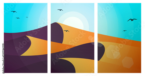 Desert Walpaper, Cartoon desert landscape, desert nature background, desert background